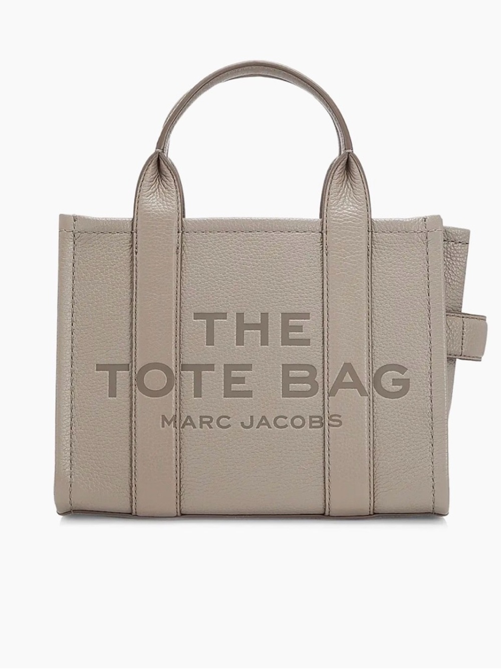 MARC JACOBS The Leather Small Tote Bag, Cement